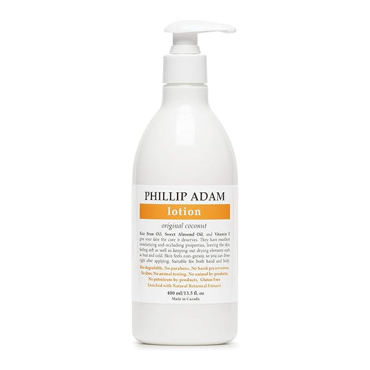Phillip Adam Coconut Hand and Body Lotion - Lightweight Moisturizer for All Skin Types - 13.5 Fl Oz