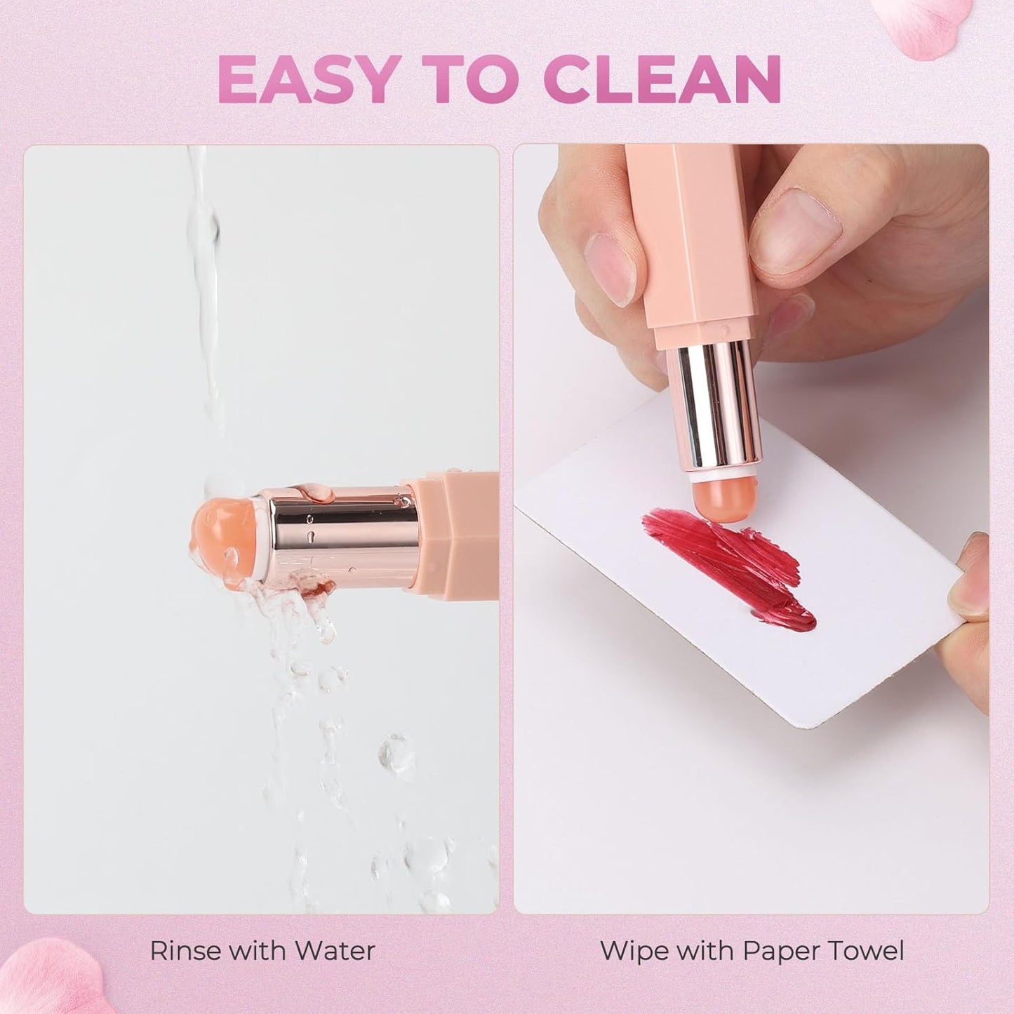 Unaone Silicone Lip Brush - Retractable Lip Brush for Lipstick, Soft Silicone Makeup Applicator for Lipstick Lip Gloss Balm Concealer (1 PCS)