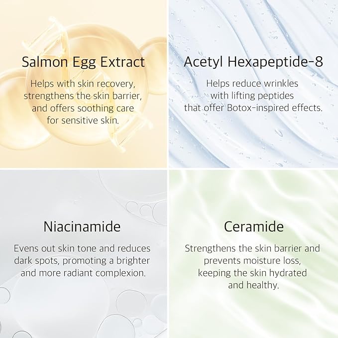 Salmon Peptide Eye Care Duo – Cooling Hydrogel Patches & Nourishing Eye Cream for Refreshed, Hydrated Eyes – Korean Skincare