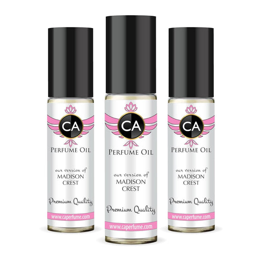 CA Perfume Impression of Madison Crest for Women Eau De Parfum Chypre Floral Scent Long Lasting Perfumes for Women Travel Size TSA Ready for Day and Night Wear 0.33 Fl Oz 10ml (Pack of 3)