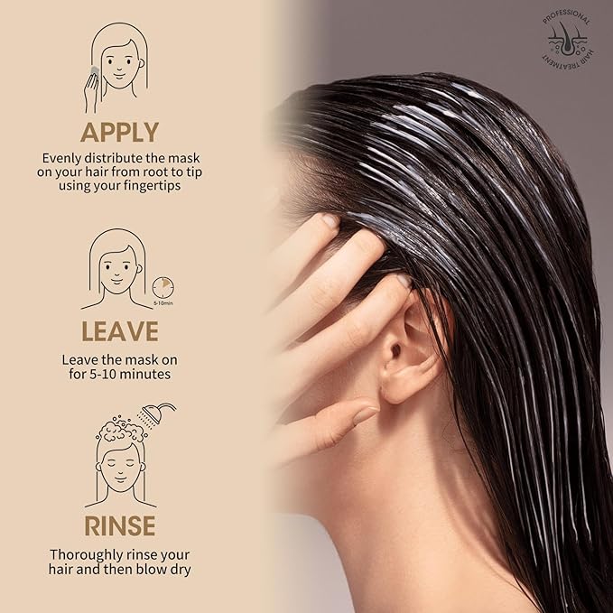 Keratin Hair Mask & Deep Conditioner, Hydrating & Deep Conditioning Repair with Wheat Protein & Argan Oil for Dry, Damaged, or Color-Treated Hair, Anti-Frizz Hair Treatment - 17.5 Oz.