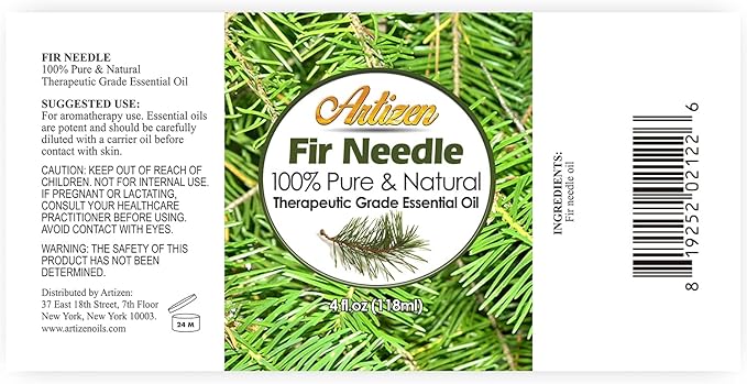 Artizen 4oz Oils - Fir Needle Essential Oil - 4 Fluid Ounces