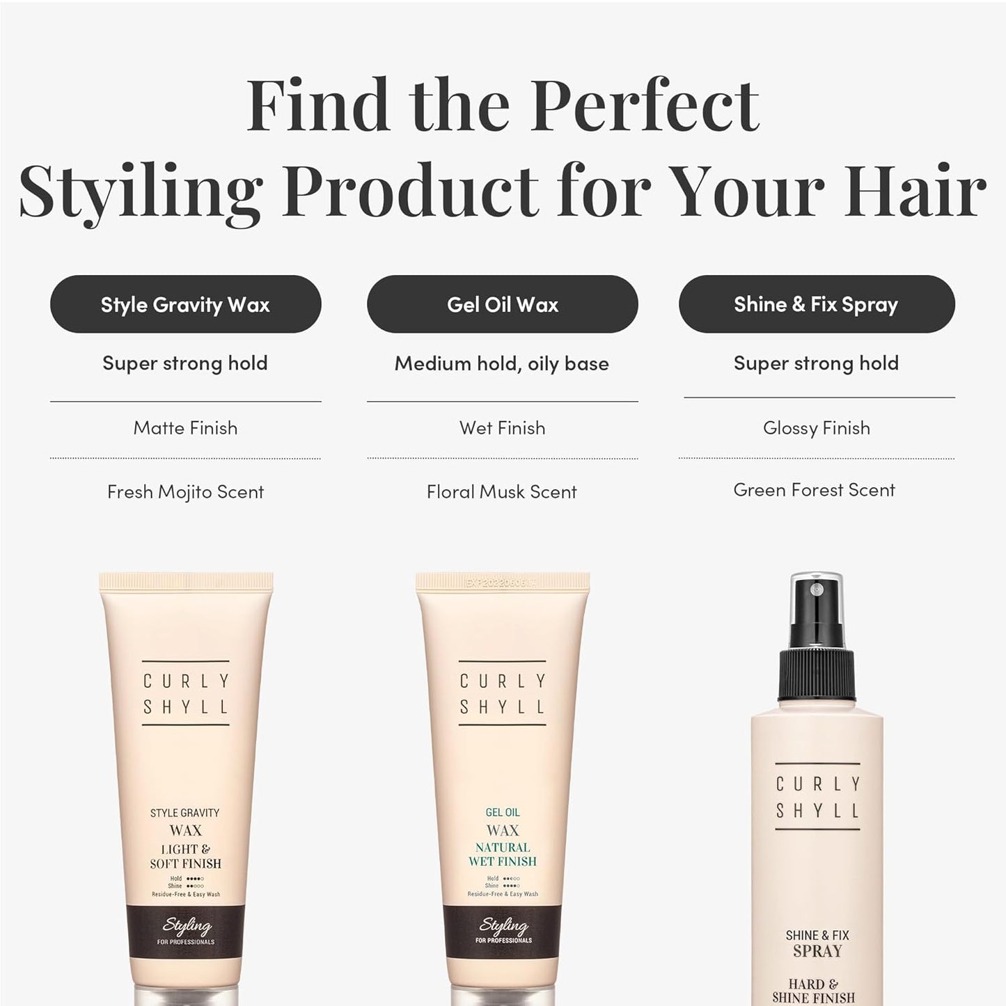 CURLYSHYLL Shine & Fix Spray | High Hold Hair Spray | Clean-Finish Mist Type Styling Spray | Non-Sticky, Fast-Drying | 240ml