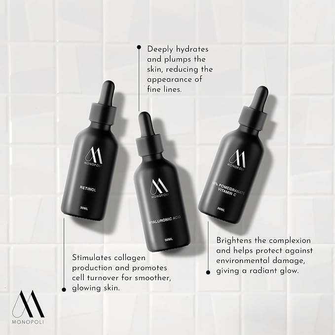 Monopoli Skin Care Set | Complete Routine: 9-Piece Face Care Set for Women & Teens for Anti-Aging, Hydration & Acne Control | Skincare Gift Set & Kits | Premium Skincare Set with Educational Resources