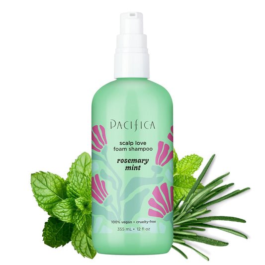 Pacifica Rosemary Mint Scalp Detox Shampoo – Clarifying Shampoo for Dry Flaky Scalp, Removes Buildup & Excess Oil, Invigorating Rosemary + Mint Clean Beauty Vegan Dermatologist Tested