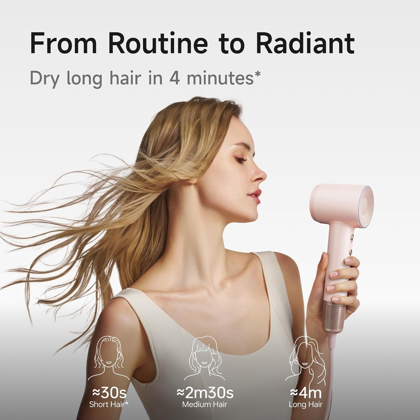 Laifen Premium High-Speed Hair Dryer Love-Bound Box, Professional Ionic Portable Blow Dryer with 110,000 RPM, Lightweight, Low Noise, 360° Magnetic Styling Attachment, Wall Mount, Travel Bag, Gift Box