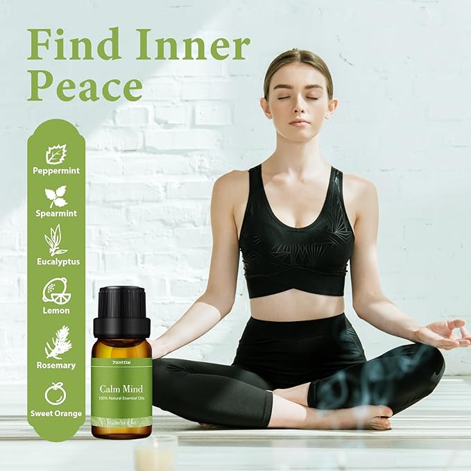 Essential Oils Blends Set for Diffusers for Home, Aromatherapy Diffuser Oil Scents - Calming, Sweet Dreams, Immunity, Relax, Mood, Fresh Air, Fragrance Oils for Diffusers, Massage, 6x10ml