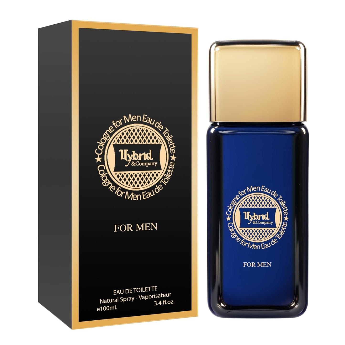 Hybrid & Company Blue Noir For Men Eau De Toilette Vaporisateur Natural Spray 3.4 Fl Oz