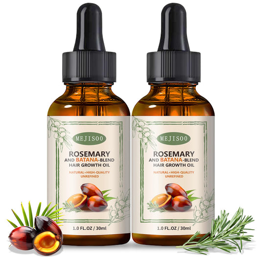 2 Pack Organic Batana Rosemary Oil for Hair Growth & Anti-Hair Loss, 2PCS 1 fl oz Natural DHT Blocker Scalp Treatment for Thinning Hair, Nourishing Dry Scalp & Strengthening Follicles