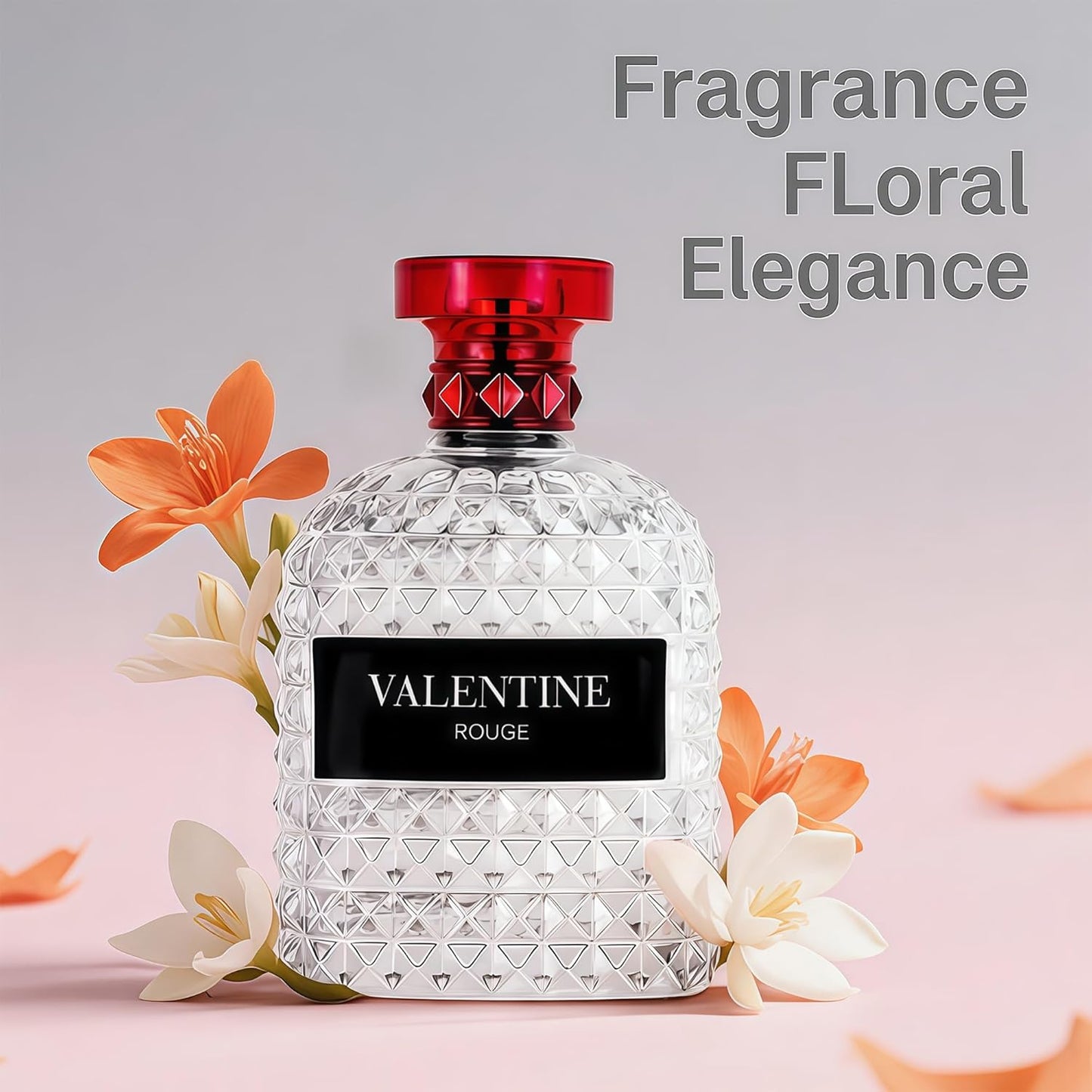 Valiant Rouge Perfume for Women, Floral Notes Eau de Parfum Spray Casual Daily Cologne 3.4 Fluid Ounce/100Ml Women Fragrance Daytime & Casual Use, for all Skin Types