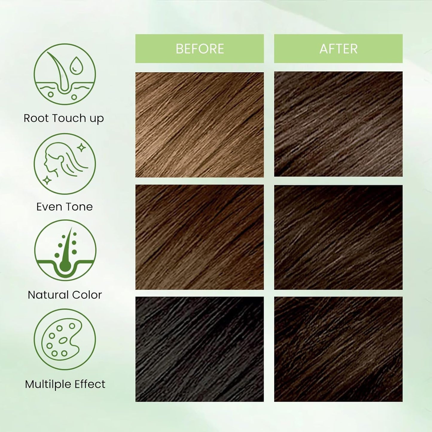 Brown Hair Dye Shampoo 3 in 1, Instant Natural Hair Color Shampoo 100% Gray Hair Coverage Champu Para Canas Mujer Dark Coffee, Lasting 3-4 Weeks & Easy to Use & All Hair Types & Root Touch Up, 500ml