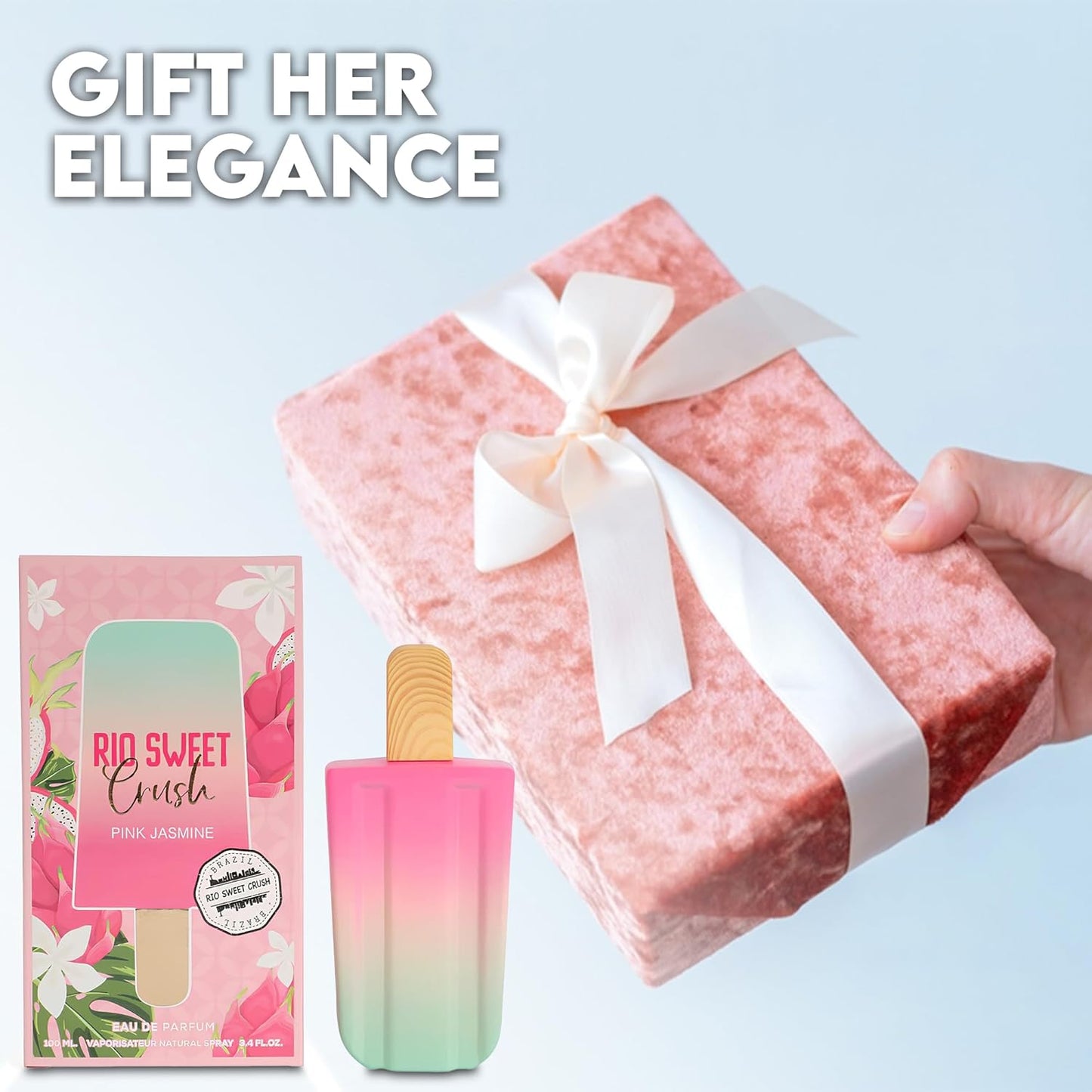 Rio Sweet Crush Pink Jasmine Eau de Parfum for Women - 100ml Floral & Fruity Perfume with Vanilla,Hibiscus and Musk Notes Long-Lasting Fragrance