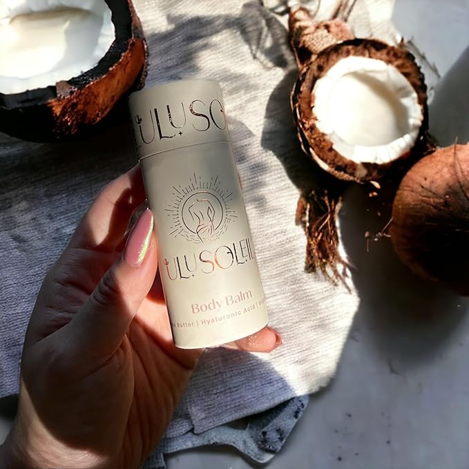 Shea Butter Body Balm with Hyaluronic Acid | Rich Moisturizing Stick for Dry Skin | Hydrating & Softening