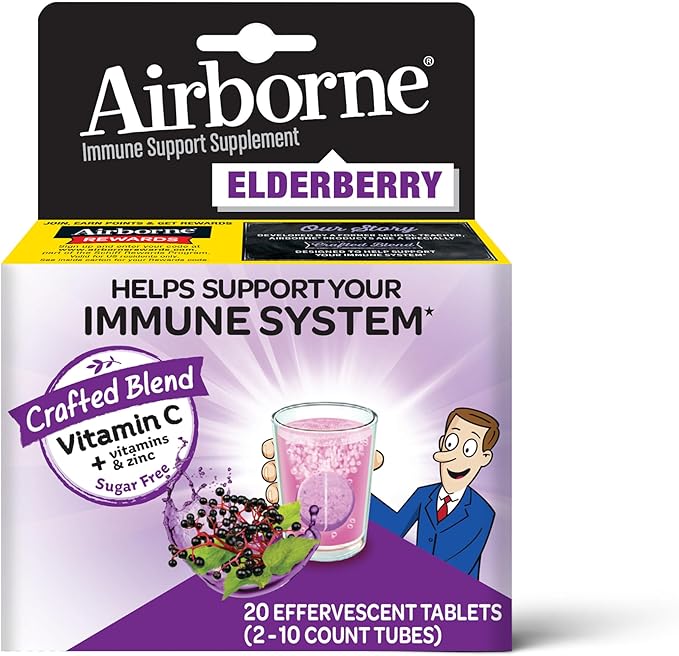 Airborne Elderberry + Zinc & Vitamin 20 Fizzy