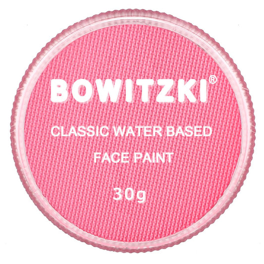 Bowitzki 30g Professional Face Paint Body Paint Water Based Face painting Makeup Safe for Kids and Adults Split Cake Single Color (Light Pink)
