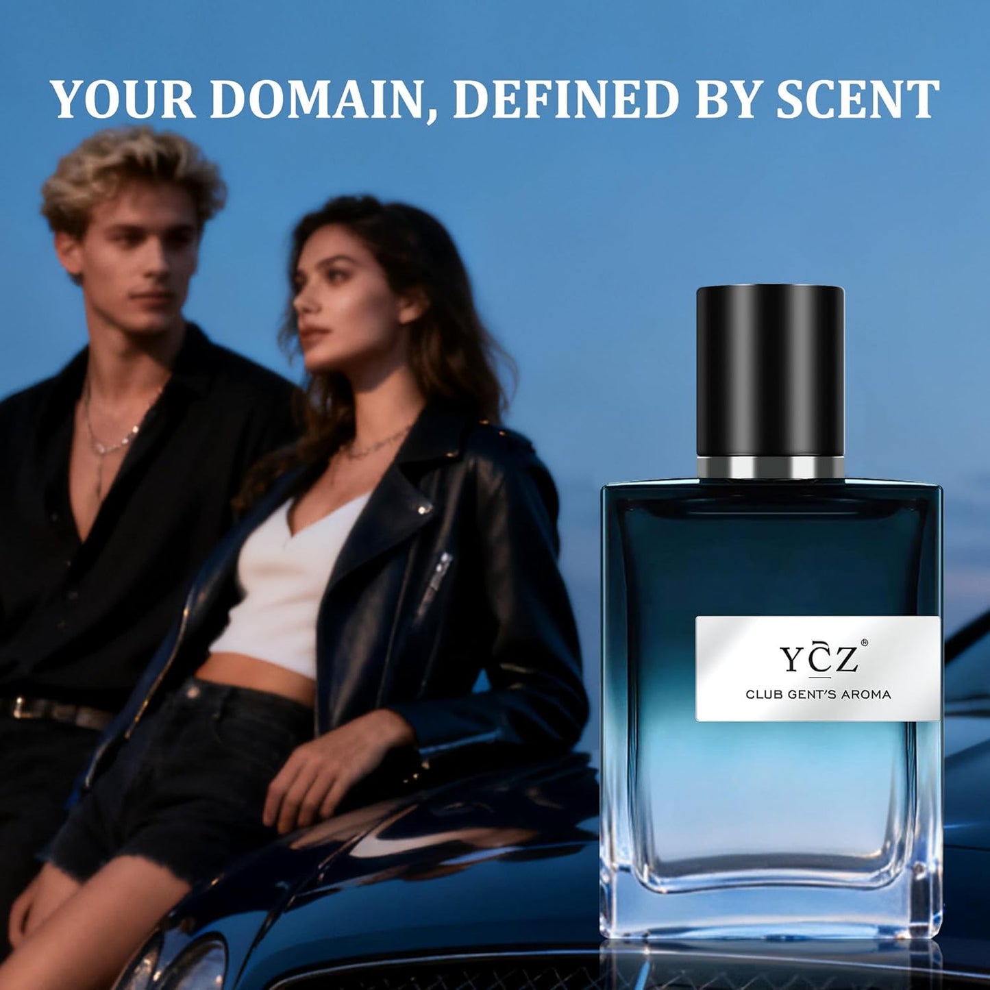 Ycz Eau de Parfum Ocean Club Perfume Set, 1.7oz Bottle Premium Men's Paefum, Long Lasting Woody Citrus Scent, is Perfect for Holiday Gifts, Dates, Everyday Life, and Parties, Christmas Gifts Ideal