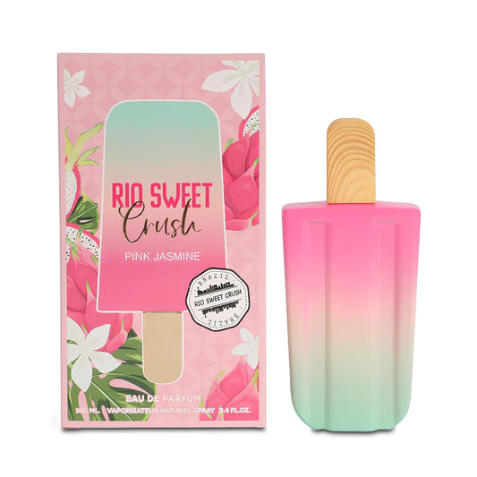 2PCS Rio Sweet Crush Pink Jasmine Eau de Parfum for Women - 100ml Floral & Fruity Perfume with Vanilla,Hibiscus and Musk Notes Long-Lasting Fragrance