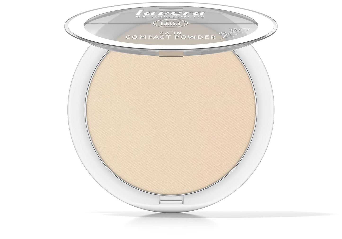 lavera Satin Compact Powder -Medium 02- nude - Almond Oil & Rice Powder - Vegan - Mattifying - Long-Lasting - Velvety Texture 0.32 Fl Oz