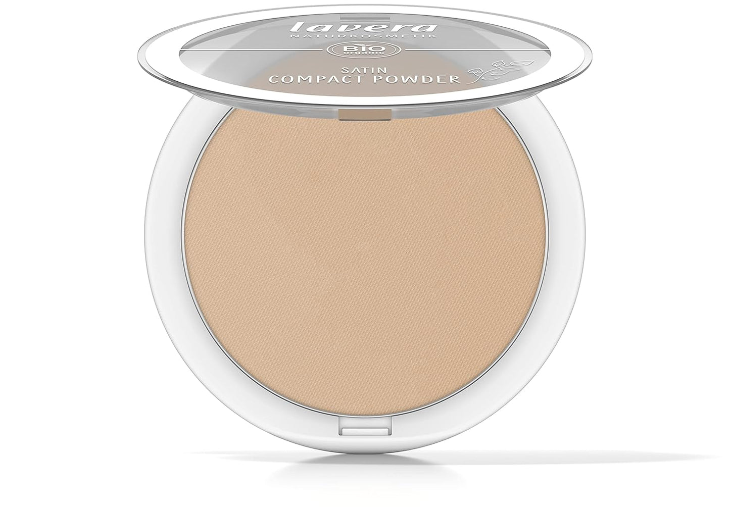 lavera Satin Compact Powder -Tanned 03- nude - Almond Oil & Rice Powder - Vegan - Mattifying - Long-Lasting - Velvety Texture 0.32 Fl Oz