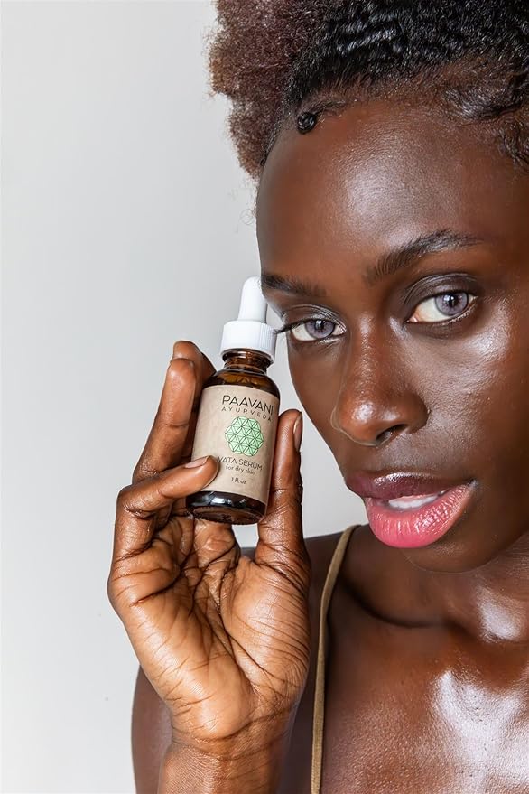 PAAVANI Ayurveda Facial Serum for Dry Skin - Made in USA - Ayurvedic Skin Care Oil - 100% Organic, .5 oz