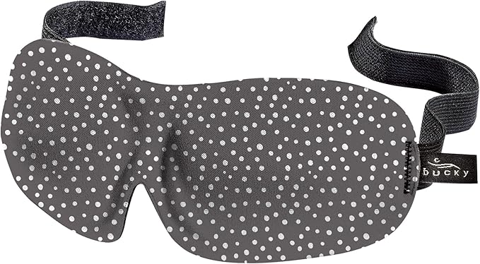 Bucky 40 Blinks No Pressure Eye Mask for Travel & Sleep, Granite Dots, One Size