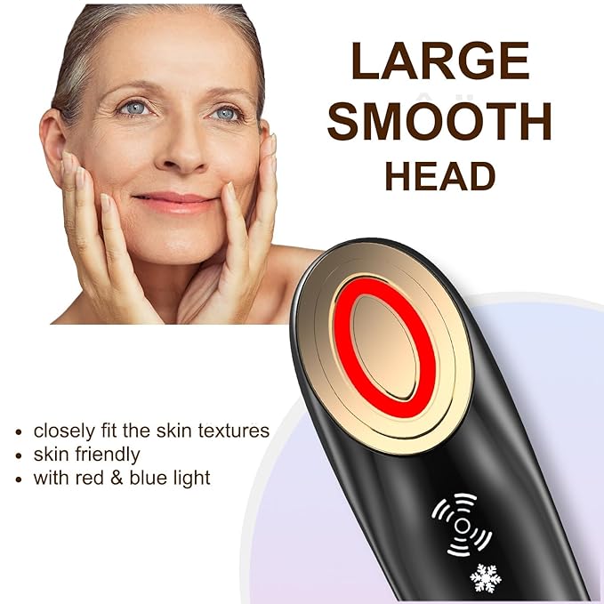 Face Skin Tightening Device - Radio Frequency Facial Firming Machine Microcurrent Lifting Massager Anti-Aging Removing Wrinkles Puffiness Skin Care Toning for Face Neck Eyes, Beauty Products, FM-BMJ03