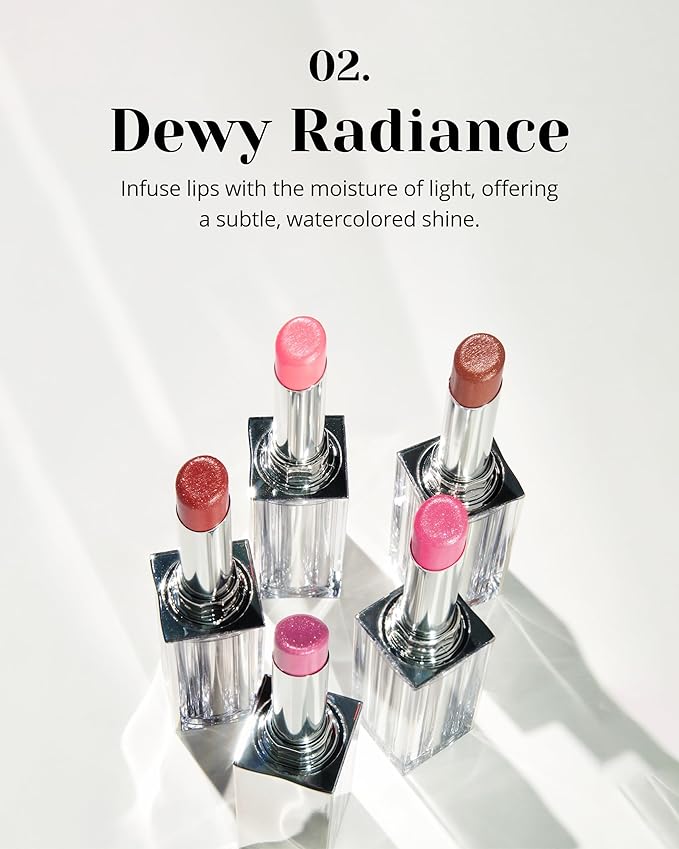 Glint Glow Lip Balm (Cherry So Much, 0.1oz) - Moisturizing Stain Lipstick with Shine for Natural Lips, Tinted Treatment. Luxurious Korean Skin Care Makeup. Chapped, Dry, Cracked