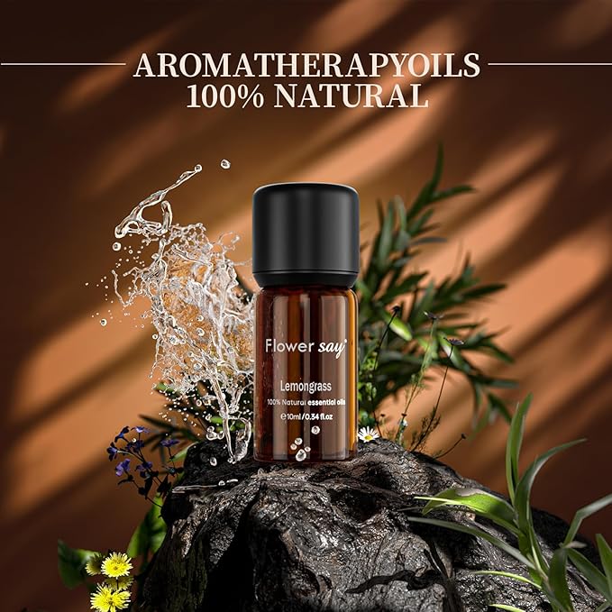 Lemongrass Essential Oil 0.34Oz - 100% Pure Natural MAX Undiluted Premium Therapeutic Grade Essential Oils for Diffuser/Skin Care/Massage/Hair