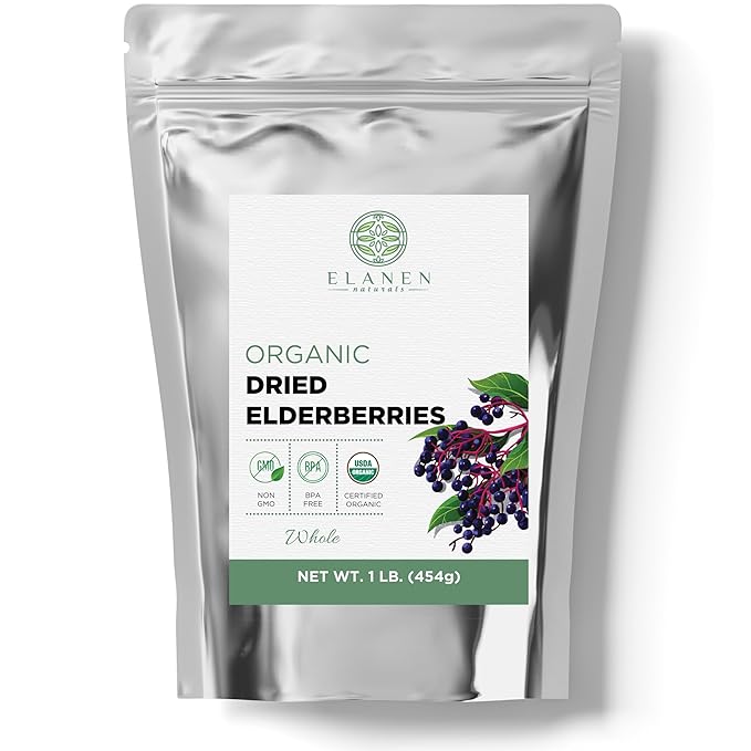 Organic Elderberries 1 lb. (16 oz),