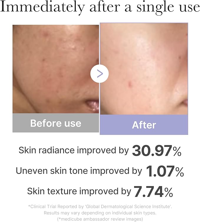 medicube Ultimate Pink Glow Skincare Trio: Mini Booster Pro Pink and Collagen Overnight Wrapping Peel Off Facial Mask Pack and Triple Collagen Serum 1.85 fl.oz (50ml)