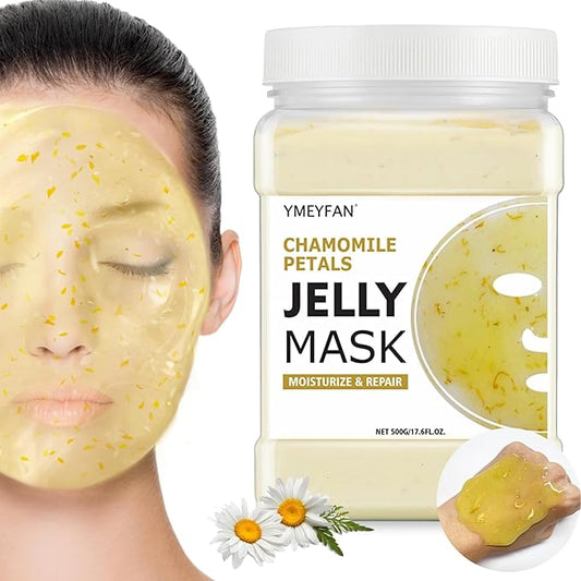 Jelly Mask for Facials Professional, Chamomile Jelly Mask Powder, Morsturize & Repair Soothes Face Skin Care for Vajacial Peel Off Mask, Esthetician Supplies, Natural Ingredients Unscent