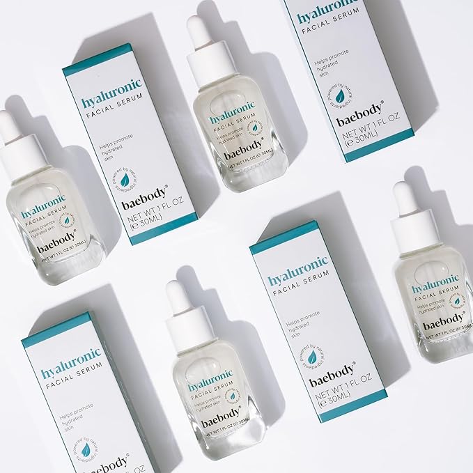 Baebody Critically Acclaimed Hyaluronic Acid Serum for Face - Anti Aging Hyaluronic Acid Face Serum with Vit E and Jojoba Oil - Plumping and Hydrating (1 oz/30 ml)