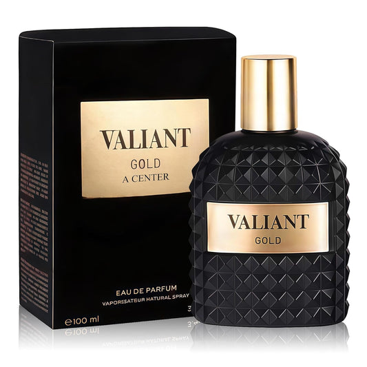 Cologne for Men Valiant Gold 3.4 Fl Oz Eau de Parfume Spray Noted with Floral,Lemon, Rose Essence, Sensual White Musk Fragrance Men's Perfume for Daily Use