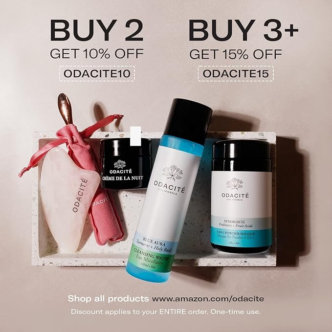 Odacité Brightening Serum Concentrate with Green Tea + Lemongrass for Radiant Skin - Lightweight, Hydrating & Brightening Anti-Aging Facial Oil Concentrate for Sluggish & Lackluster Skin - 0.17 fl. oz