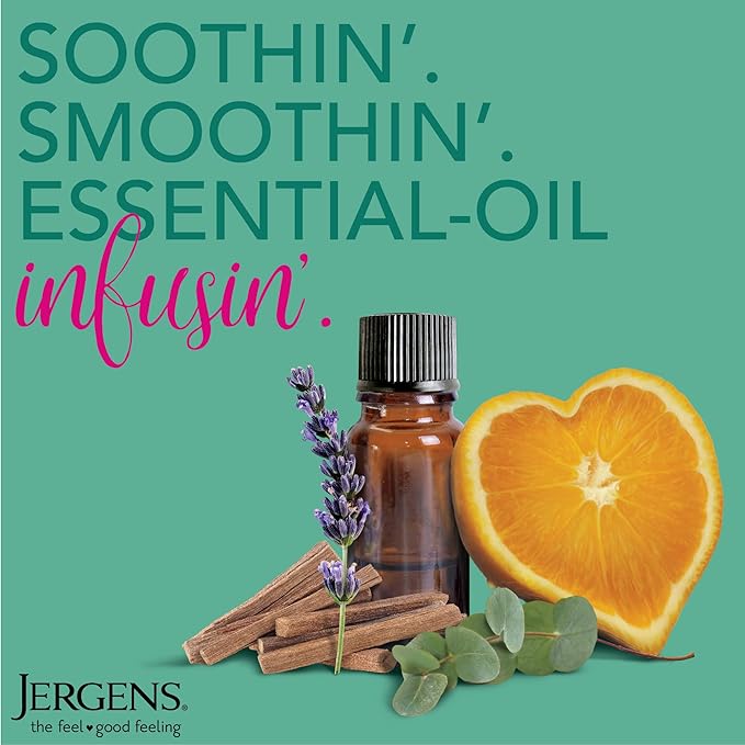 Jergens Lavender Body Butter Hand and Body Lotion, Moisturizer for Women, with Essential Oils for Indulgent Moisturization, 7 Oz, Pack of 3