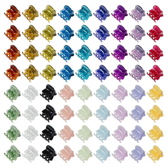70 PCS Mini Hair Claw Clips， Bangs Strong Grip Multifunction Clamp Clips. (Multi-colored)