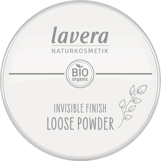 lavera Invisible Finish Loose Powder - Long Lasting Setting Powder - Sets Make Up & Provides Matte Finish - Transparent Face Powder - PETA Certified - Vegan - Made in Germany - 0.4 Oz