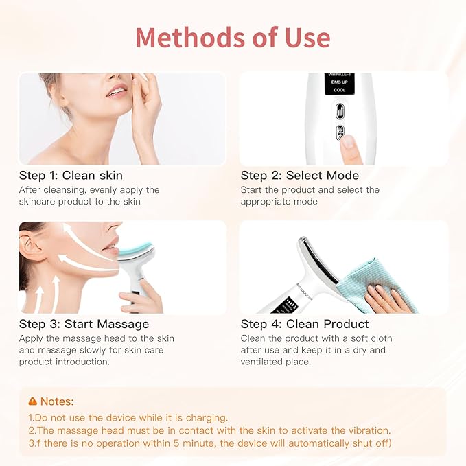 Facial and Neck Massager, Soothing and Relaxing Face Massager for Skin Care