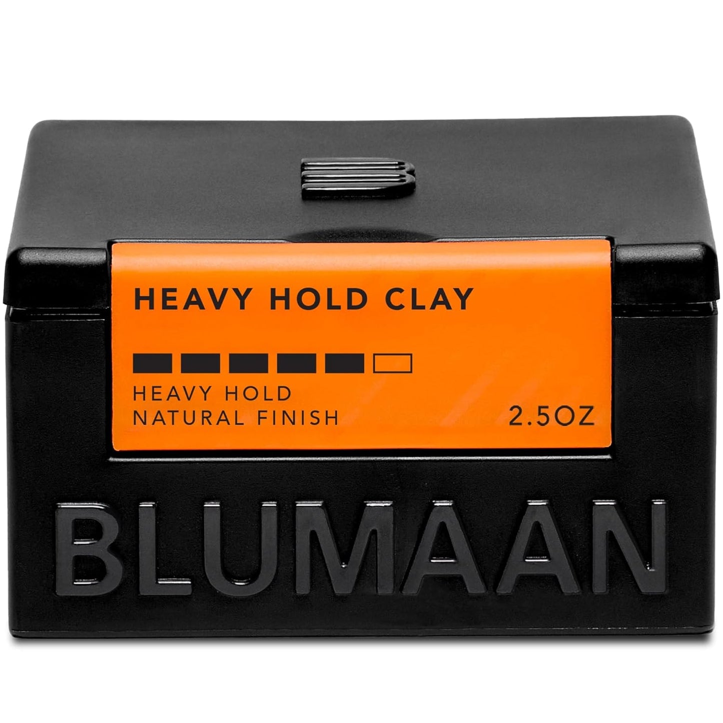 BLUMAAN Heavy Hold Clay - Men's Extra Strong Hold Hair Clay Creates Texture and Volume (2.5 oz) - Natural Matte Finish with Organic Oils - Controls Coarse,Thick, Unruly Hair