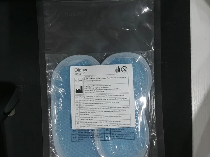 2 Pcs Cooling Eye Mask Sleeping Eyes Cooling Pads Cold Hot Gel Bead Mask Reusable Eye Ice Pack with Plush Backing Silky Gel Compress Eyemask for Dry Eyes Bags Dark Circles Post Convenient Storage