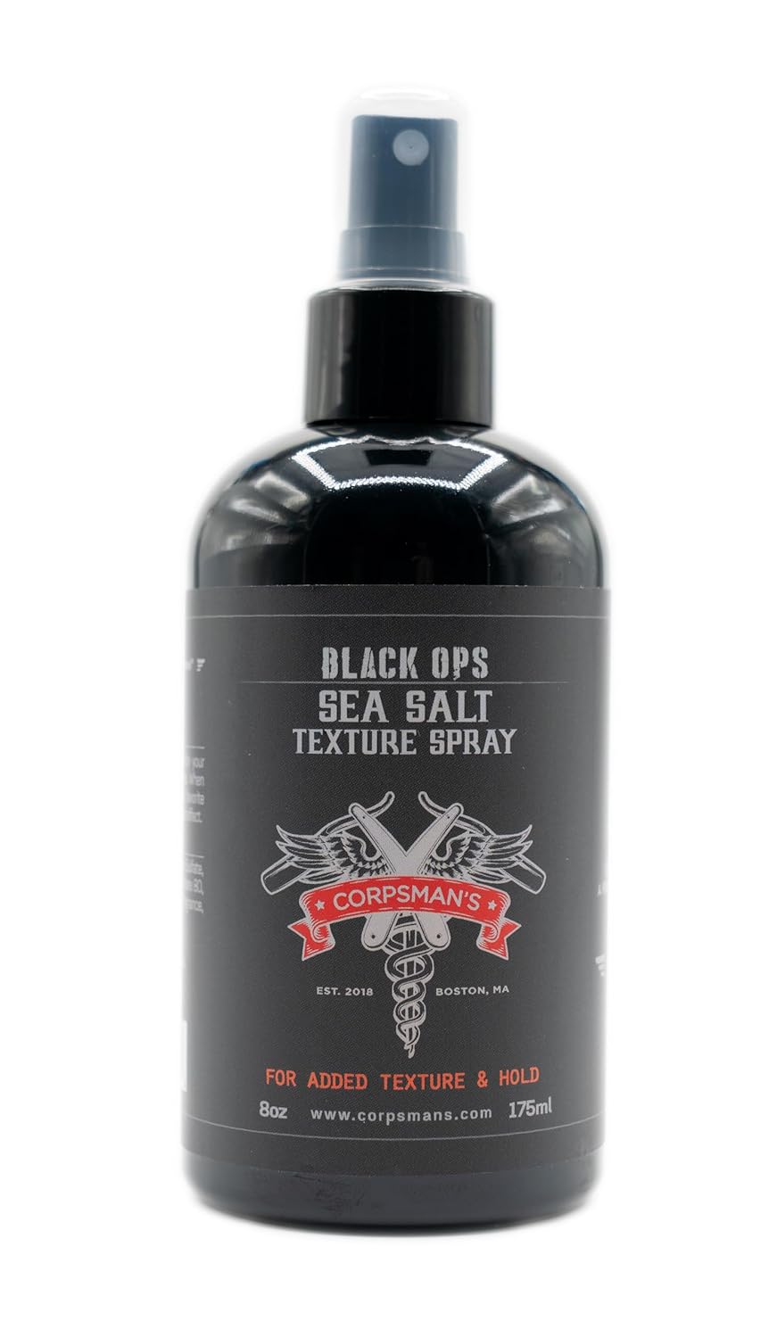 Corpsman's BLACK OPS SEA SALT TEXTURE SPRAY | Medium Hold | Matte Finish | 8 ounces