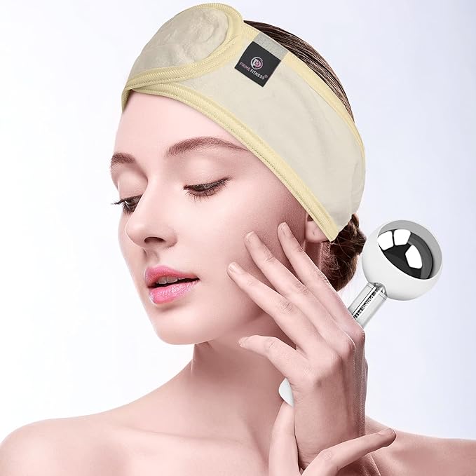 Ice Globes for Facials | Unbreakable Steel Cooling Roller | Cryo Sticks for Face | Massager for Face Neck & Eyes | Skin Care for Dark Circles, Puffiness, Wrinkles, Collagen Production (360 Rotating)