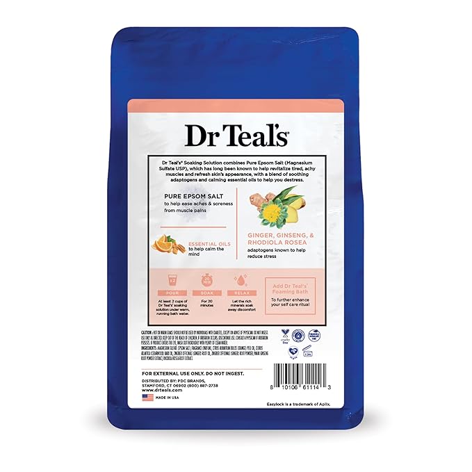 Dr Teal's Pure Epsom Salt, Stress Relief with Essential Oils, 3 lbs