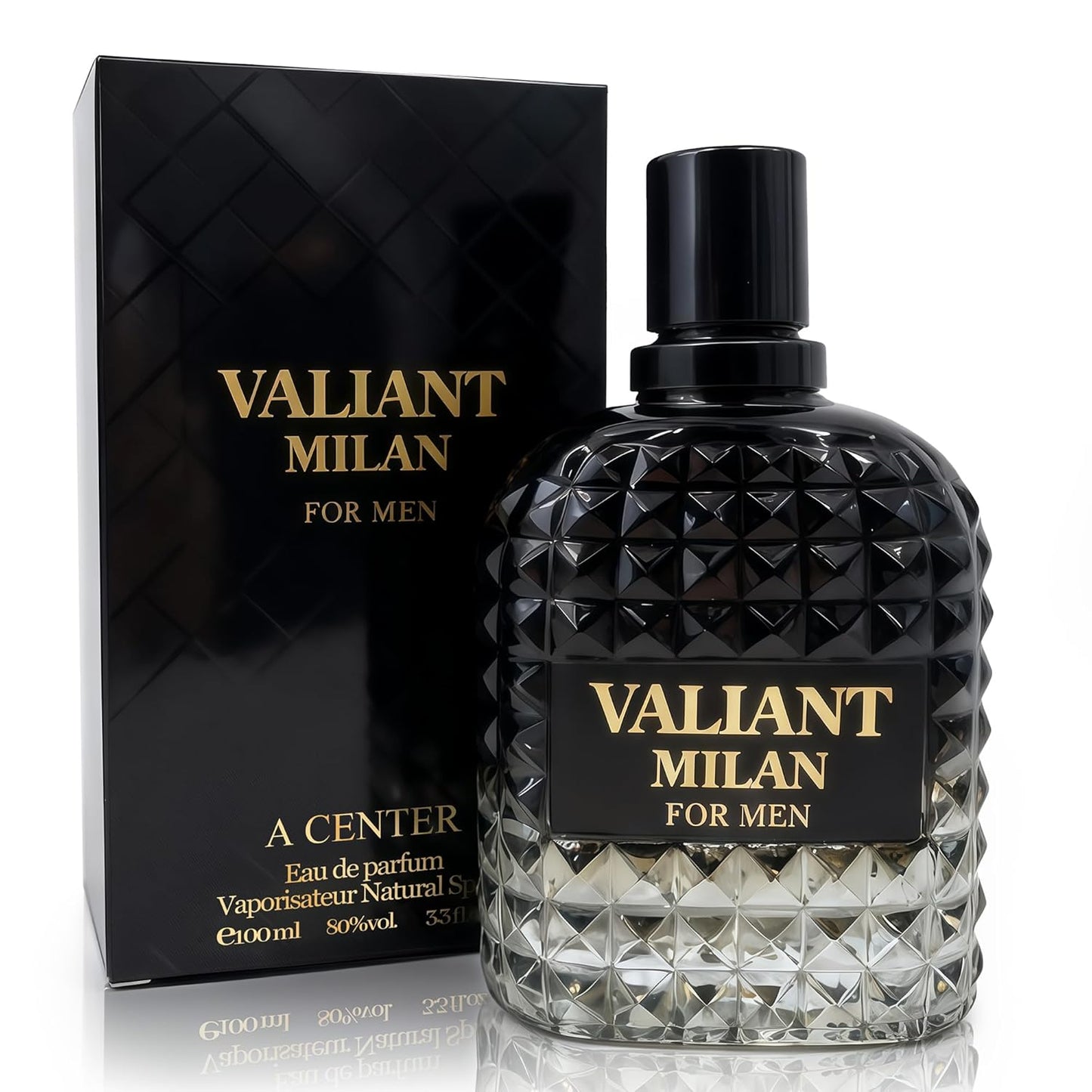 Cologne for Men Valiant Milan 3.4 Fl Oz Eau de Parfume Spray Noted with Floral,Lemon, Rose Essence, Sensual White Musk Fragrance Men's Perfume for Daily Use