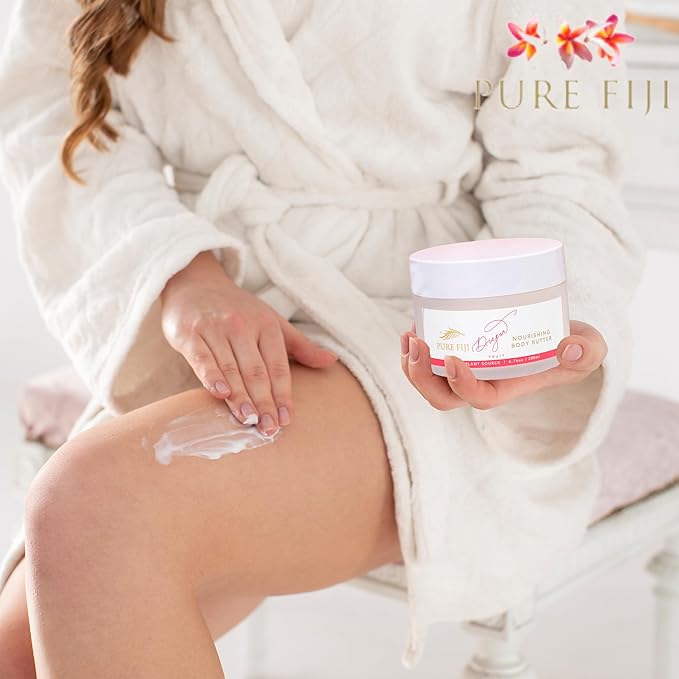 PURE FIJI Body Butter - Moisturizer Body Butter Cream - Face Cream and Body Lotion for Dry Skin with Natural Oils & Vitamin E, Body Butter For Women for Men, Dragon Fruit, 6.7 Oz