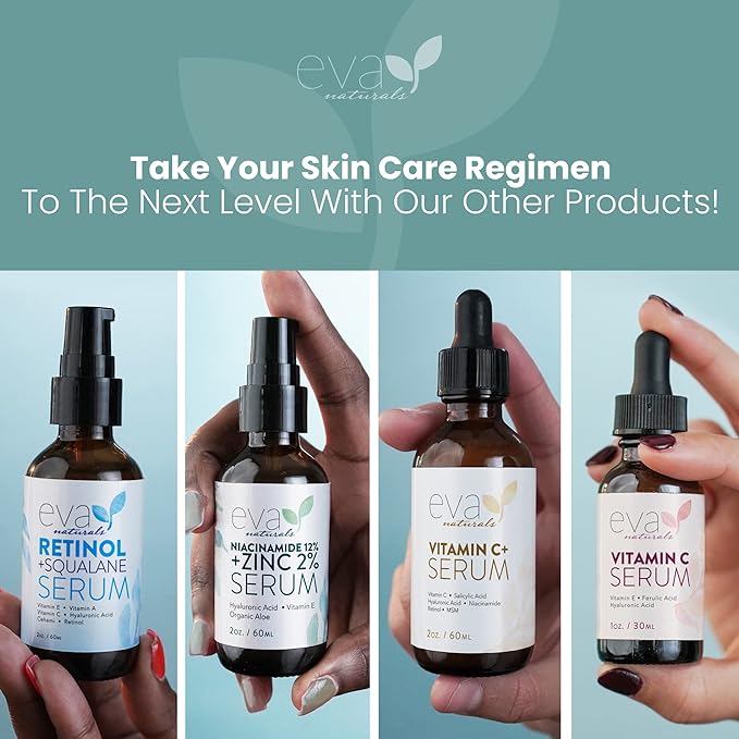 Eva Naturals Hydrating Face Cream with Hyaluronic Acid - Anti-Aging, Wrinkle Face Moisturizer for Women and Men, With Aloe Vera & Retinol For Face - Firming Day & Night Cream (1.7 Fl Oz)