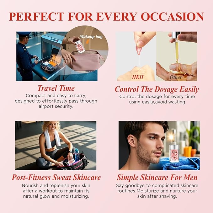 Retinol Collagen Anti-Aging Wrinkle 60 Capsules Face Serum with scissors,Vitamin A Retinol Anti-Aging Serum,Visibly Smooth Fine Lines & Wrinkles.Smooth,Hydrate and Moisturize,Travel Portable