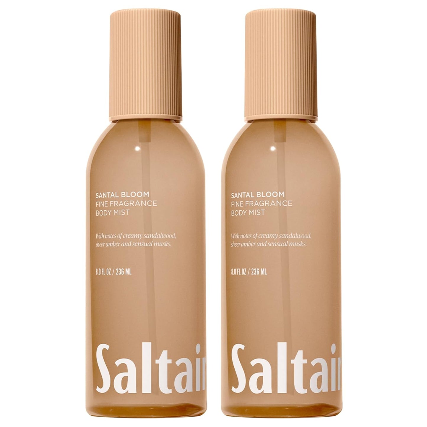 Saltair Body Mist 2 Pack - Fine Fragrance, Lightweight Body Spray Mist with Santal Bloom Scent. Long Lasting Perfume Mist. 2x 8oz Bottles