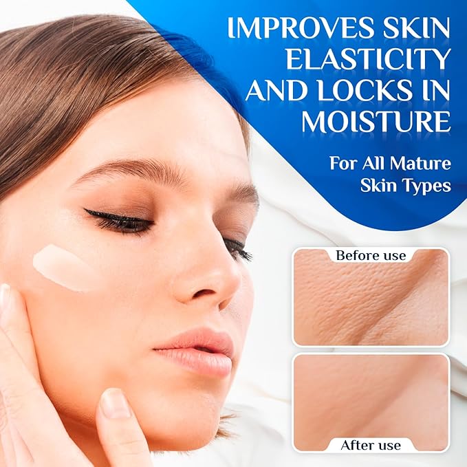 2-Pack 2-in-1 Collagen Booster, Retinol & Hyaluronic Acid Cream & Serum, Anti-Aging, Lifting Skin-Tightening Moisturizer for Men & Women, Neck and Décolleté, Made in USA Daily Moisturizer Face Cream