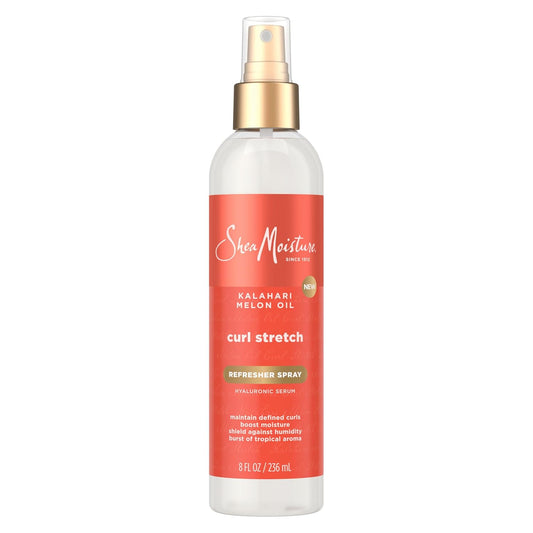 SheaMoisture Curl Stretch Refresher Spray Kalahari Melon Oil and Marula Oil Between Wash Style Stretcher Boosts Hydration, Fights Humidity and Frizz with Hyaluronic Serum 8 Fl Oz